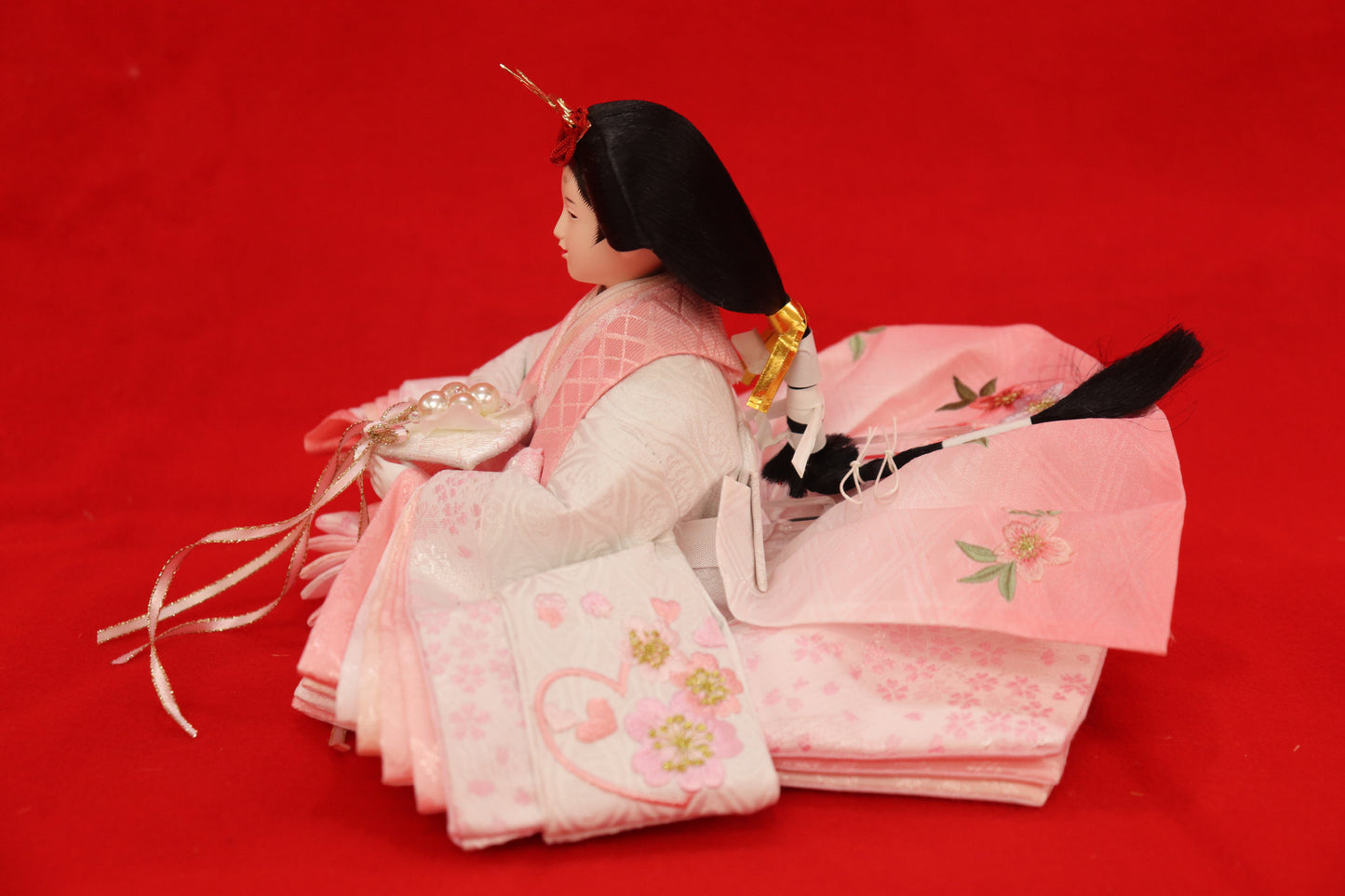 親王飾り雛人形(62cmx30cmx28cm)
