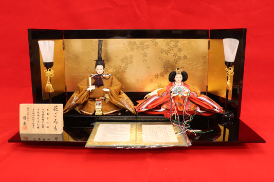 親王飾り雛人形セット (65cm×38cm×32cm) 花ごろも