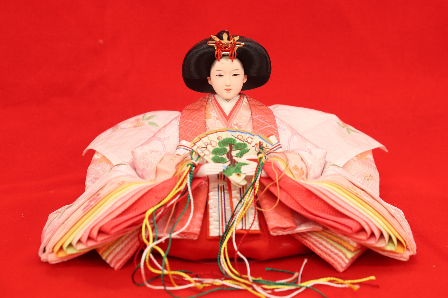 親王飾り雛人形セット(65cmx38cmx36cm)