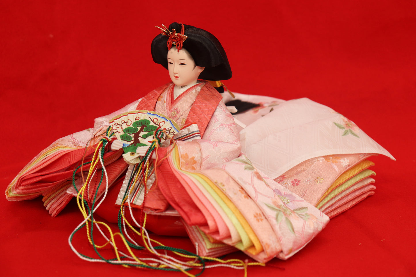 親王飾り雛人形セット(65cmx38cmx36cm)