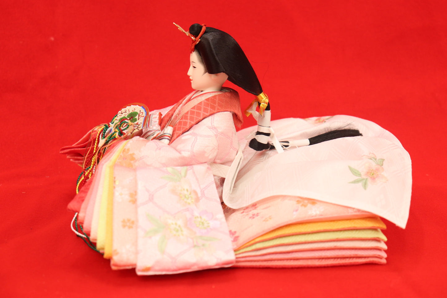 親王飾り雛人形セット(65cmx38cmx36cm)