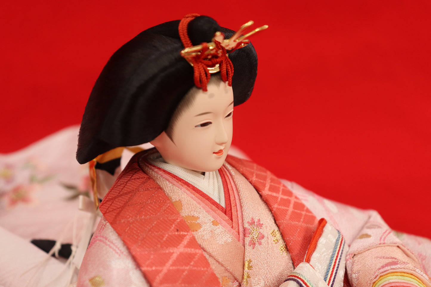 親王飾り雛人形セット(65cmx38cmx36cm)