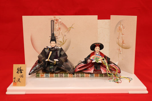 親王飾り雛人形セット (50cmx29cmx26cm)
