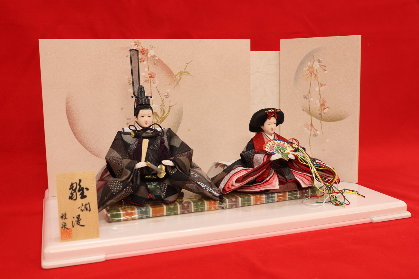 親王飾り雛人形セット (50cmx29cmx26cm)