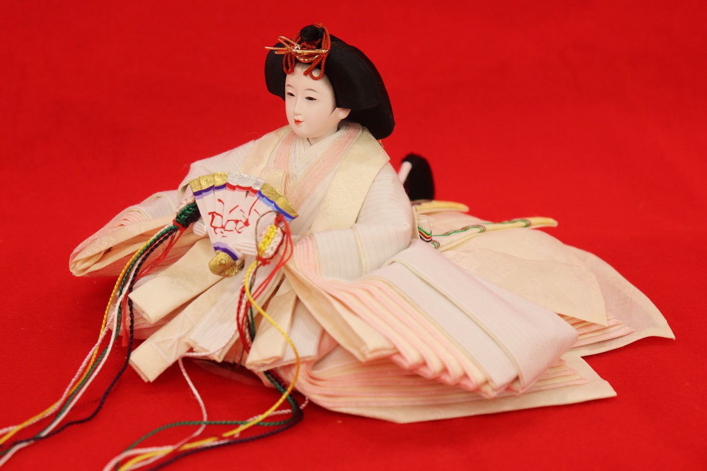 親王飾り雛人形セット (幅55×奥行33×高さ23)cm