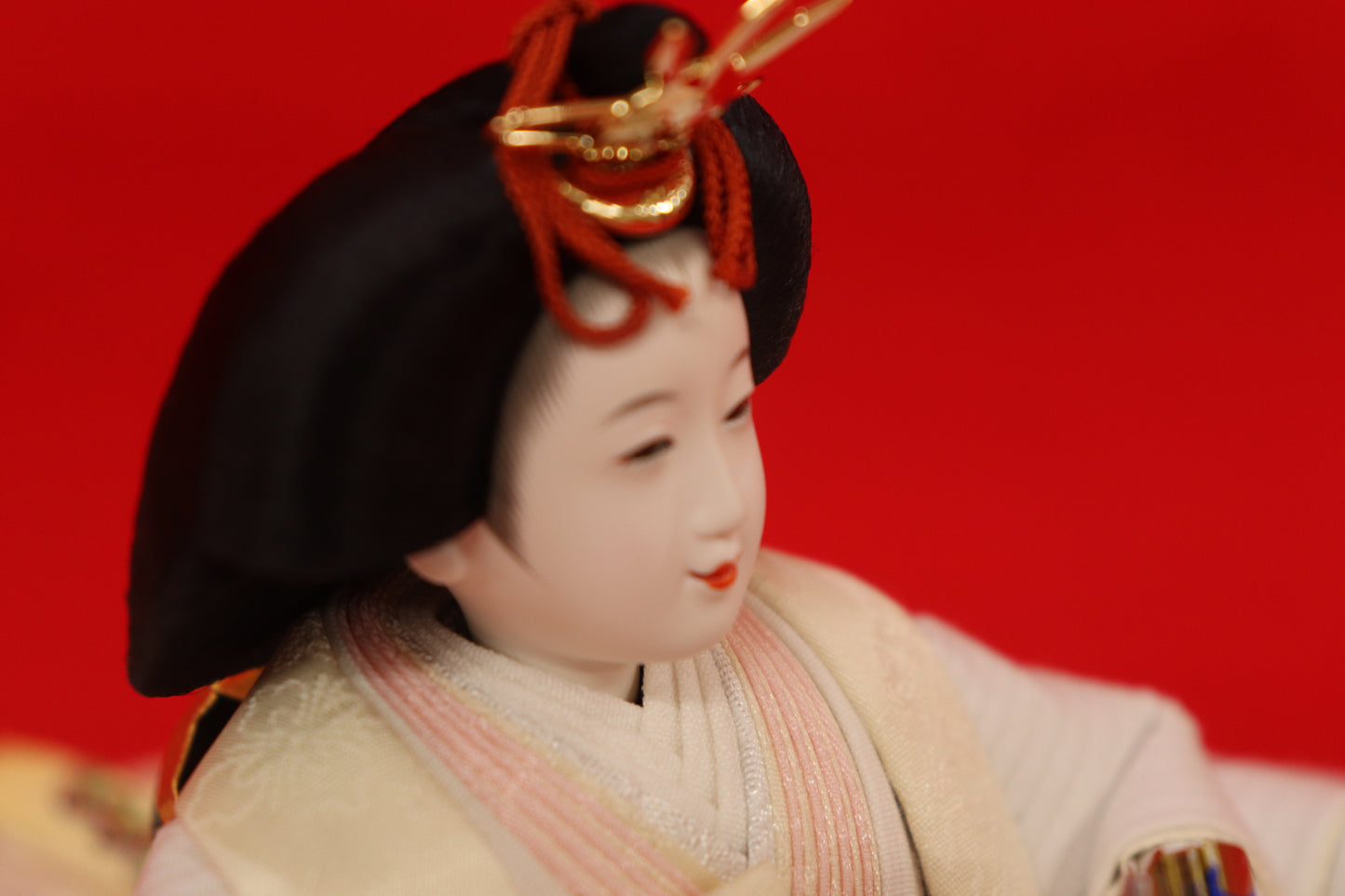 親王飾り雛人形セット (幅55×奥行33×高さ23)cm