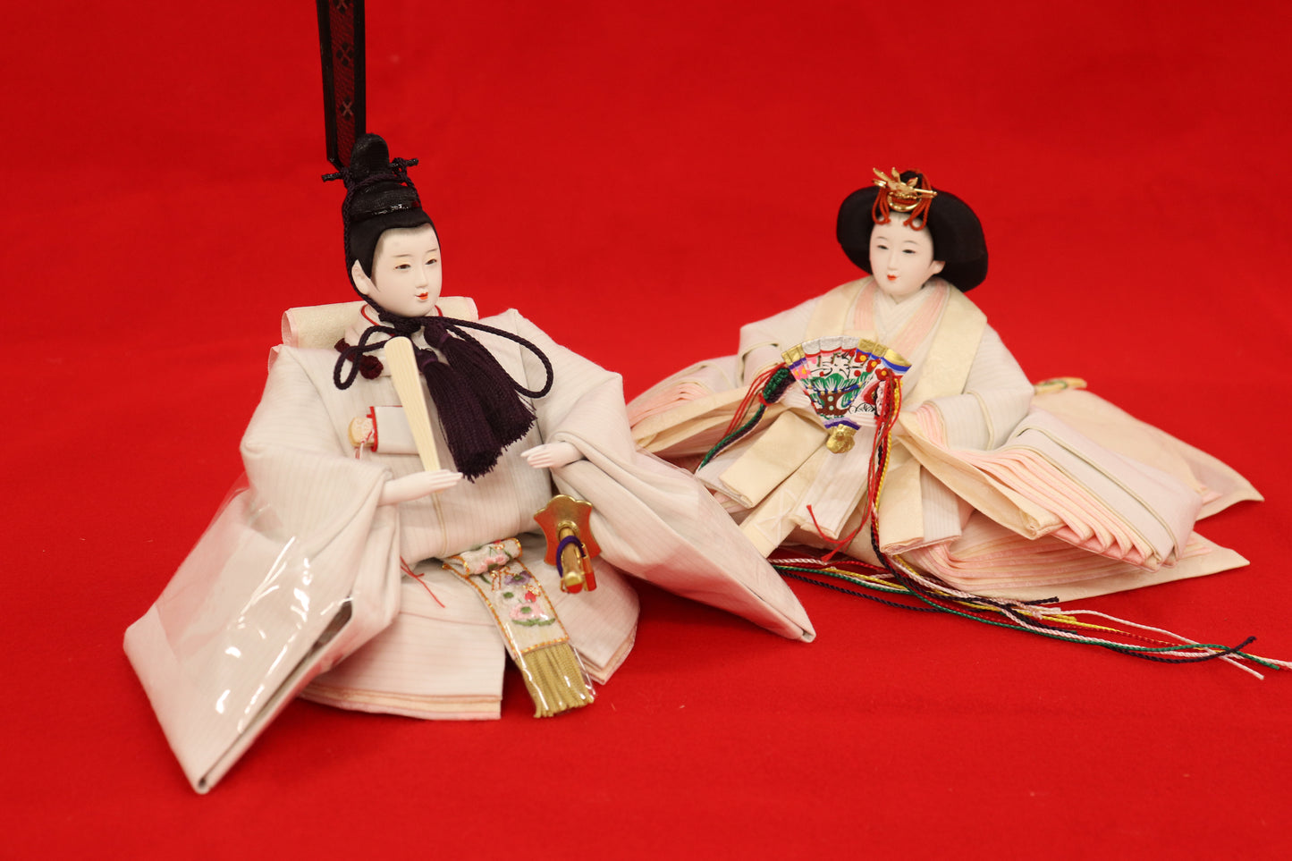 親王飾り雛人形セット (幅55×奥行33×高さ23)cm