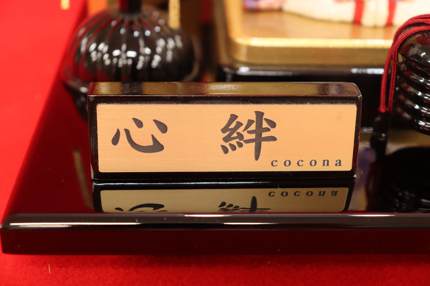 木目込み 親王飾り雛人形セット(38cmx23cmx21cm)