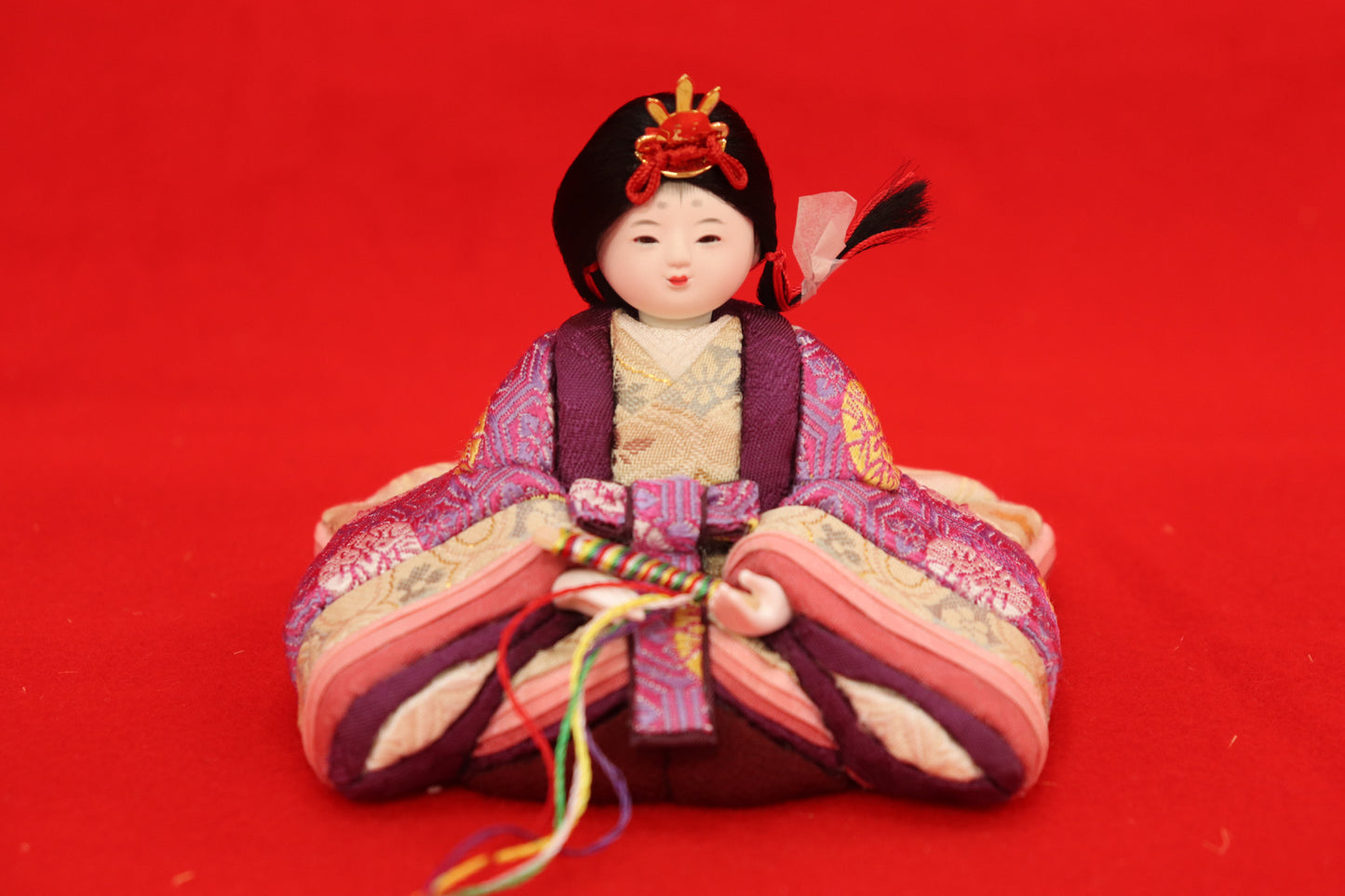 木目込み 親王飾り雛人形セット(38cmx23cmx21cm)