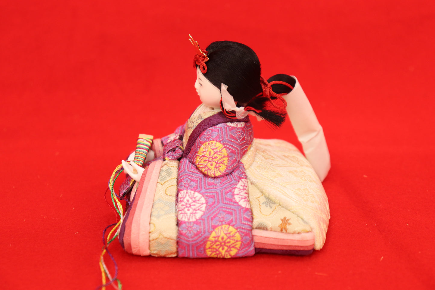 木目込み 親王飾り雛人形セット(38cmx23cmx21cm)