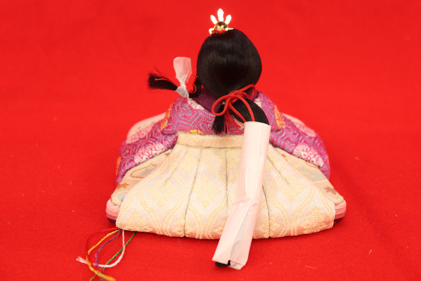 木目込み 親王飾り雛人形セット(38cmx23cmx21cm)