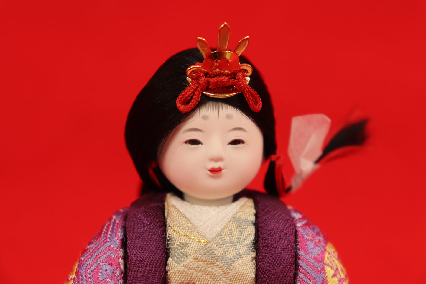 木目込み 親王飾り雛人形セット(38cmx23cmx21cm)