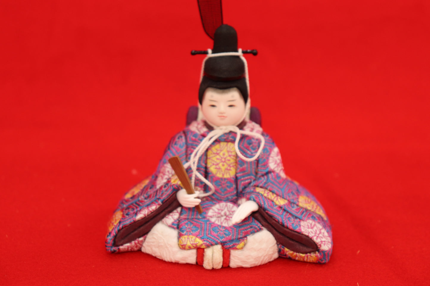 木目込み 親王飾り雛人形セット(38cmx23cmx21cm)