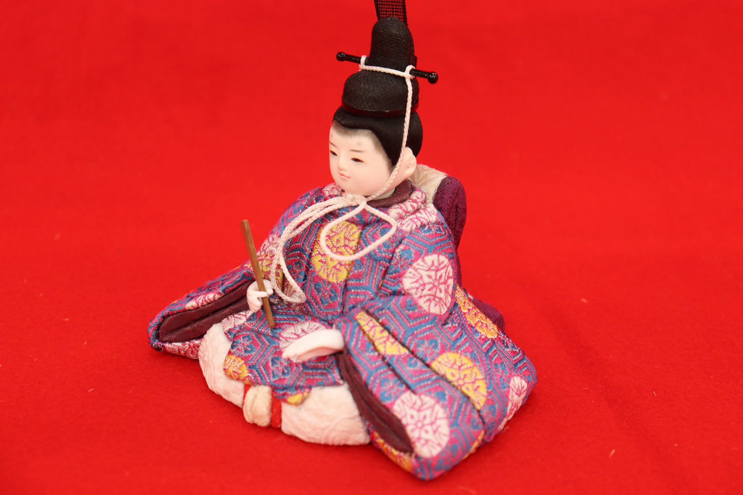 木目込み 親王飾り雛人形セット(38cmx23cmx21cm)
