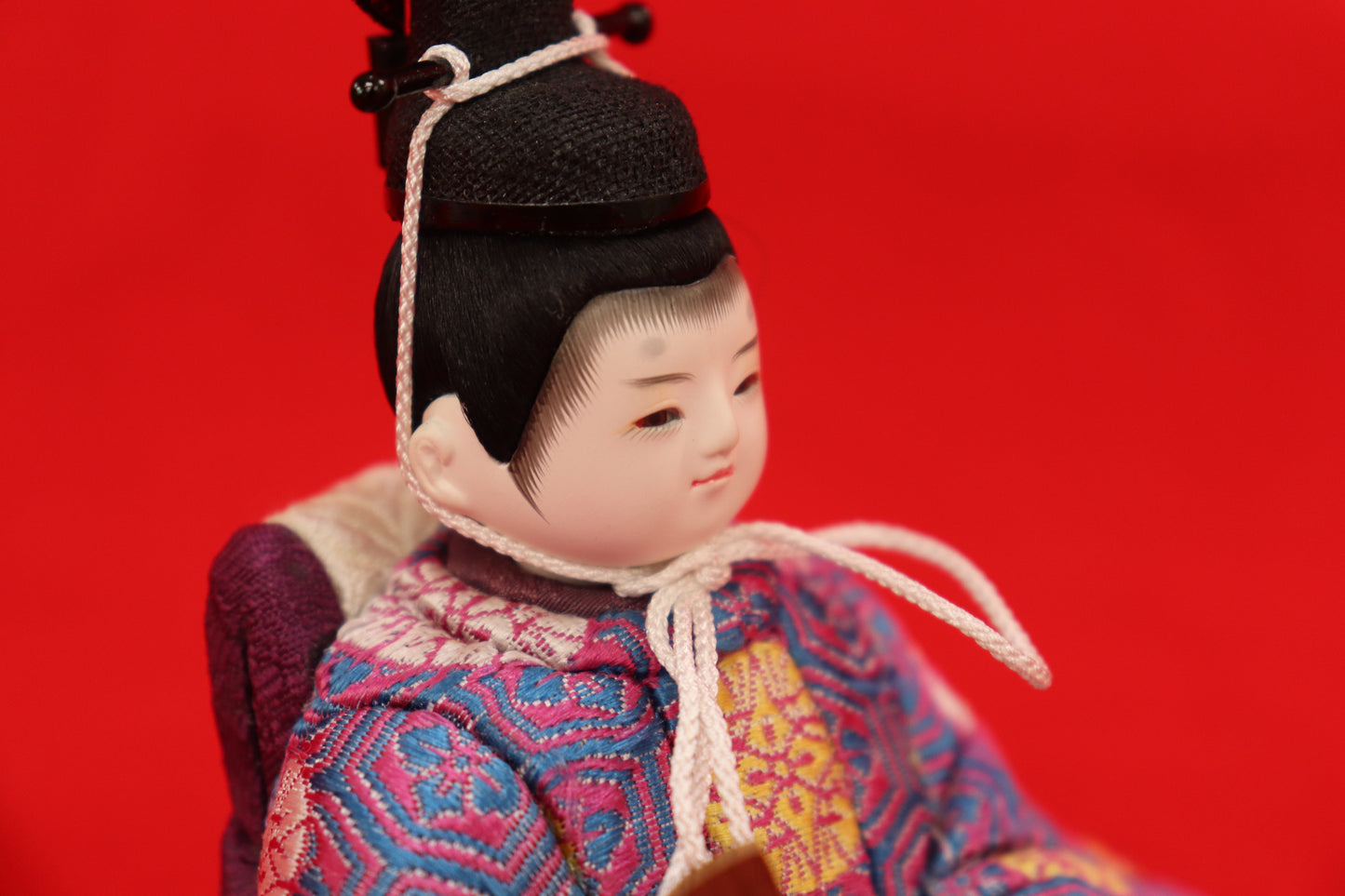木目込み 親王飾り雛人形セット(38cmx23cmx21cm)