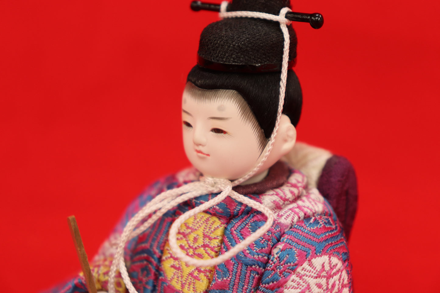 木目込み 親王飾り雛人形セット(38cmx23cmx21cm)