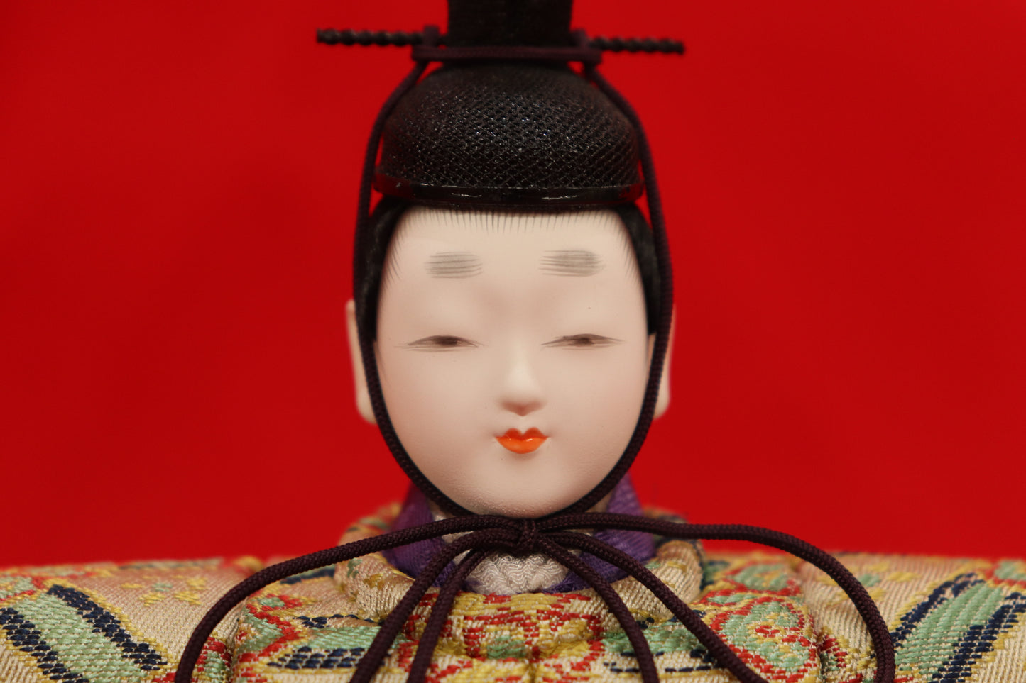 木目込み 親王飾り雛人形セット(45cmx27cmx33cm)