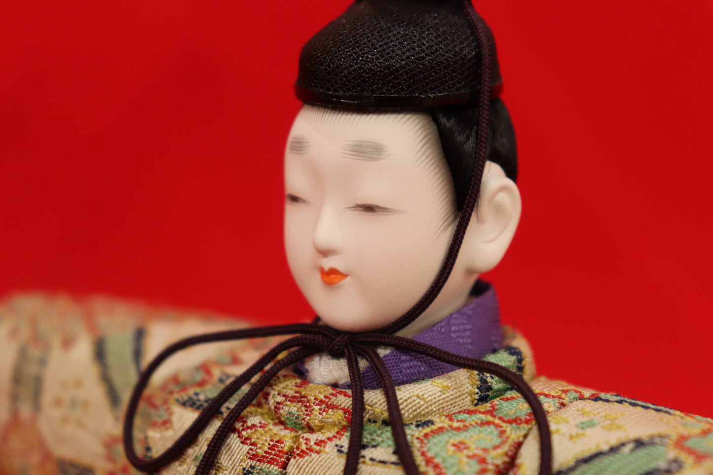 木目込み 親王飾り雛人形セット(45cmx27cmx33cm)