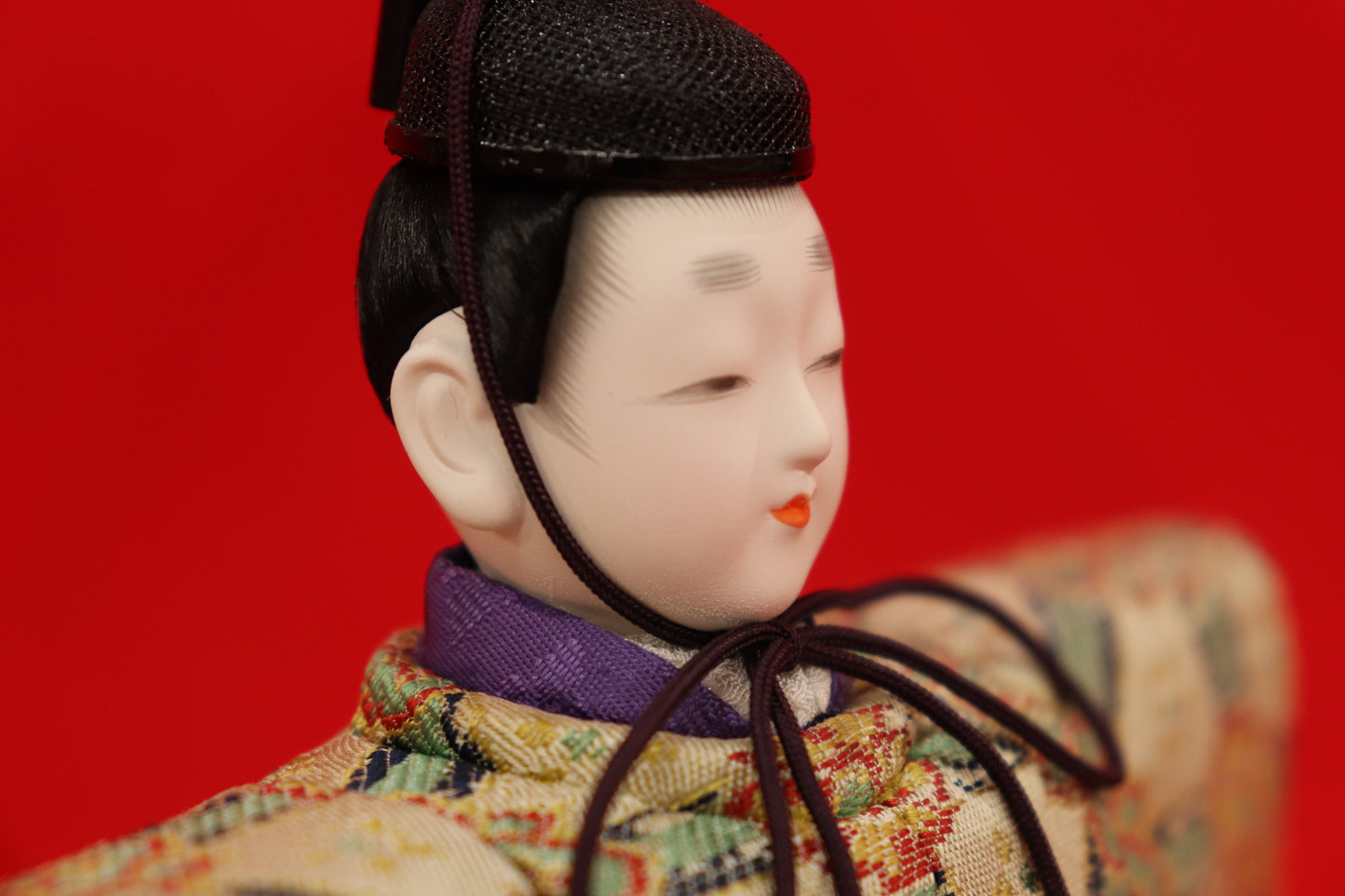 木目込み 親王飾り雛人形セット(45cmx27cmx33cm)