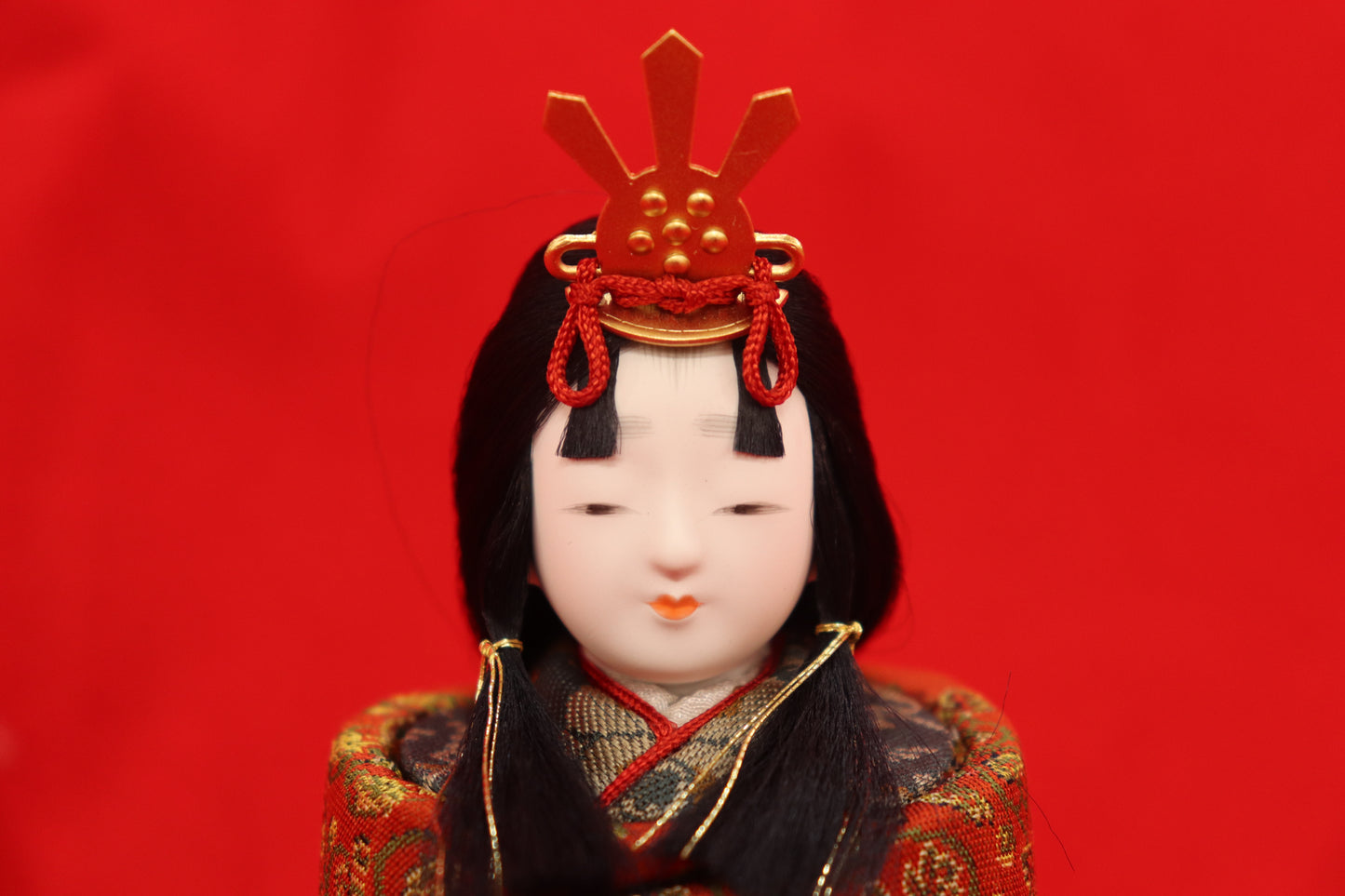 木目込み 親王飾り雛人形セット(33cmx24cmx26cm)