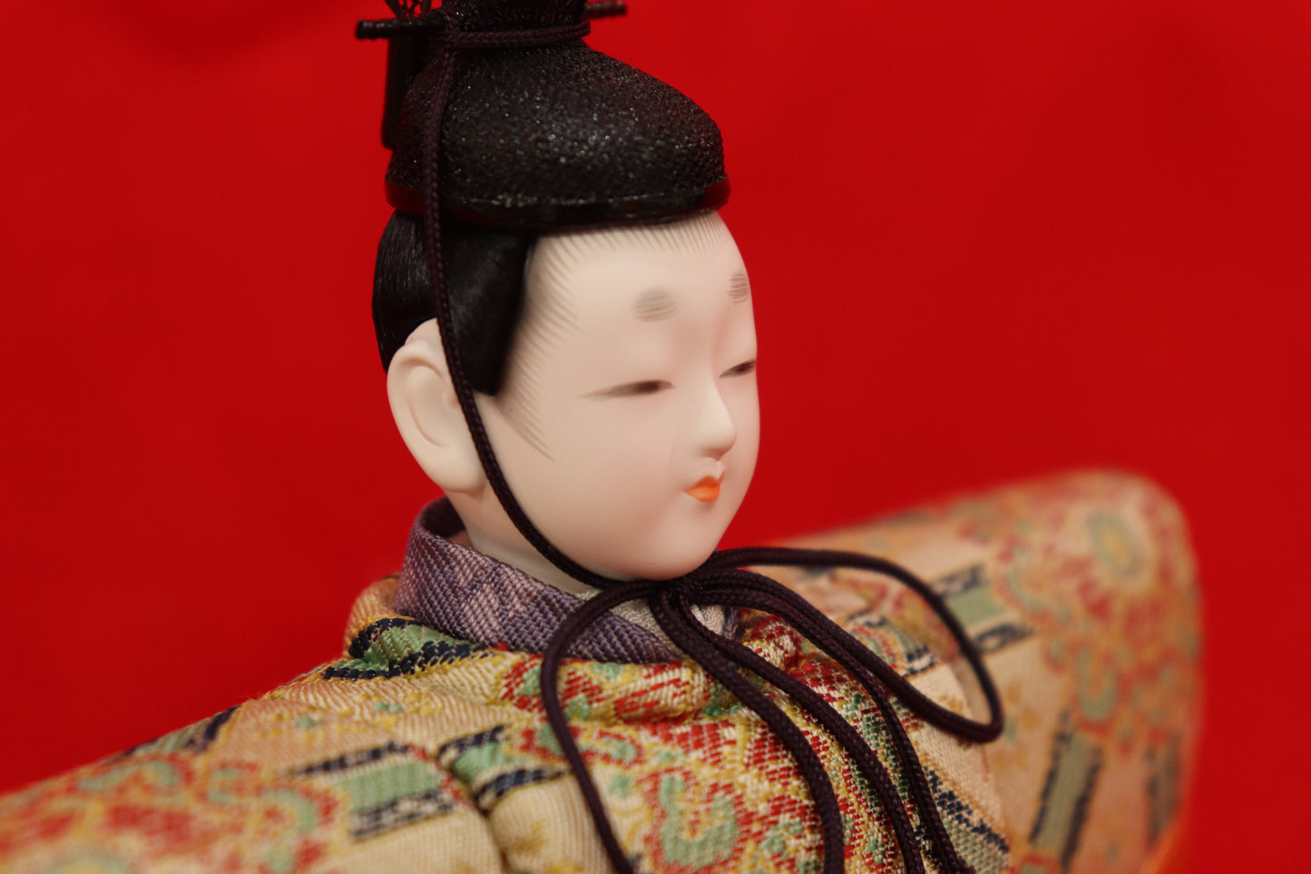 木目込み 親王飾り雛人形セット(33cmx24cmx26cm)