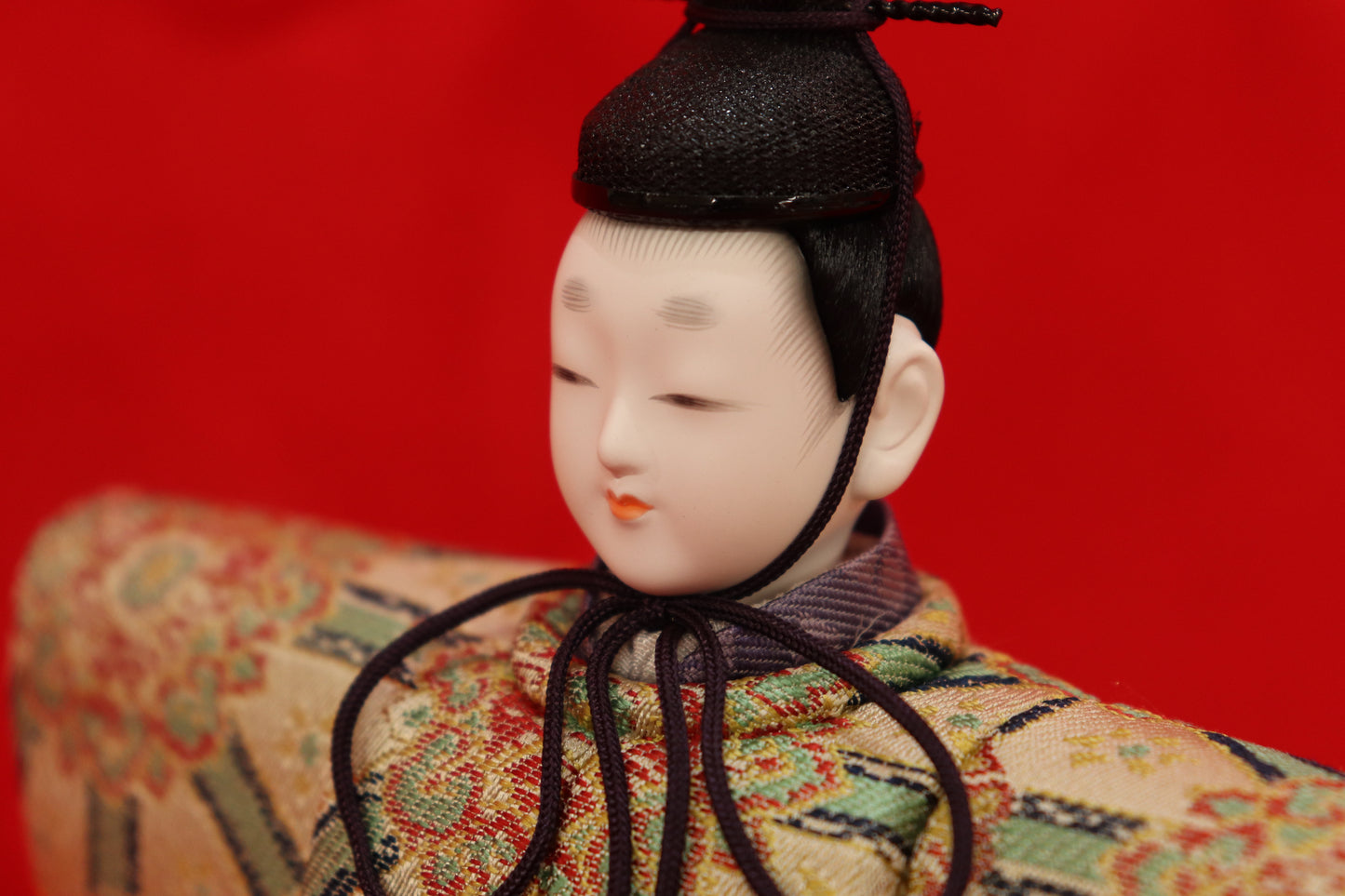 木目込み 親王飾り雛人形セット(33cmx24cmx26cm)