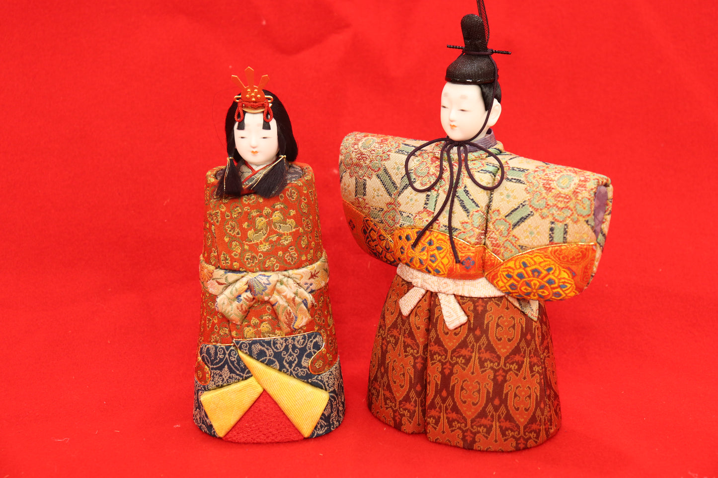 木目込み 親王飾り雛人形セット(33cmx24cmx26cm)