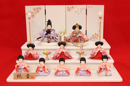 十人飾り雛人形セット(43cm×37㎝×28㎝)