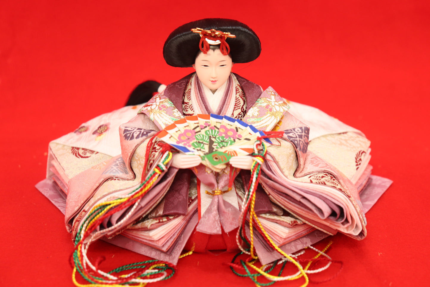 収納親王飾り雛人形セット(55cmx58cmx52cm)