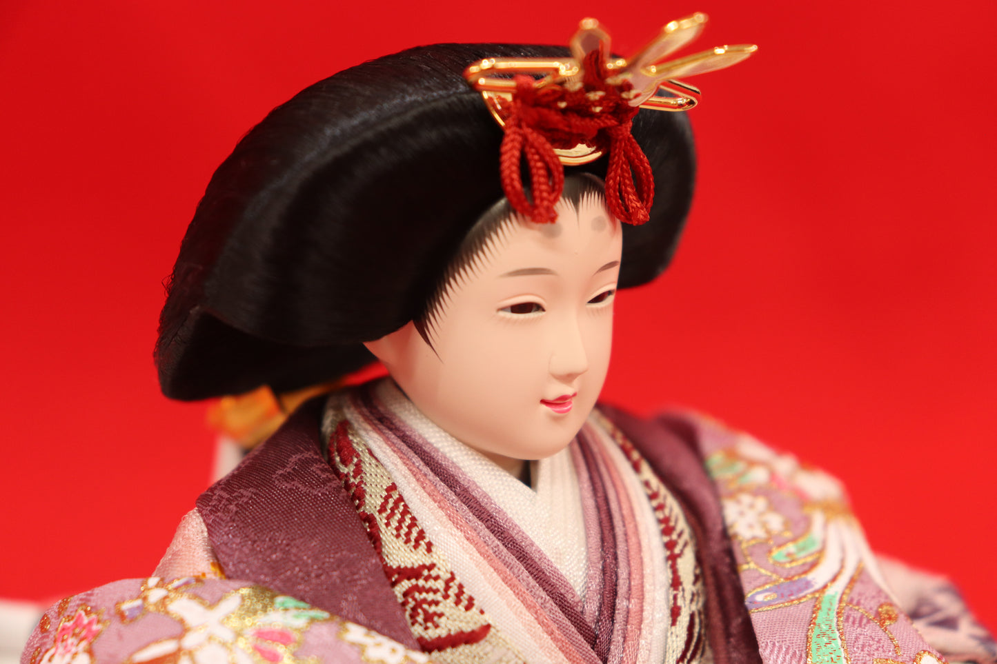 収納親王飾り雛人形セット(55cmx58cmx52cm)