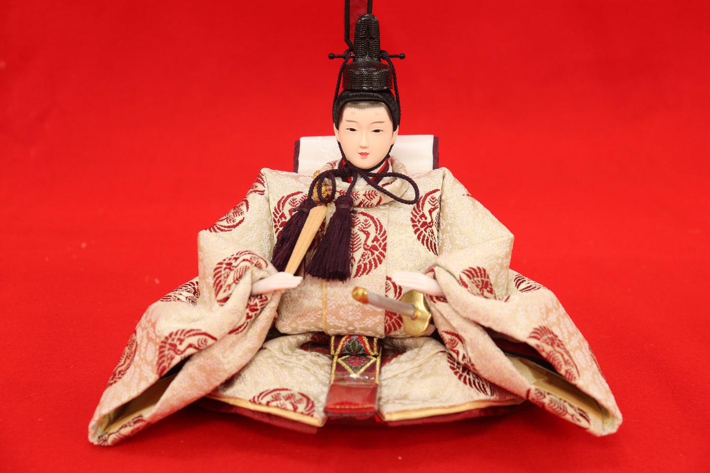 収納親王飾り雛人形セット(55cmx58cmx52cm)