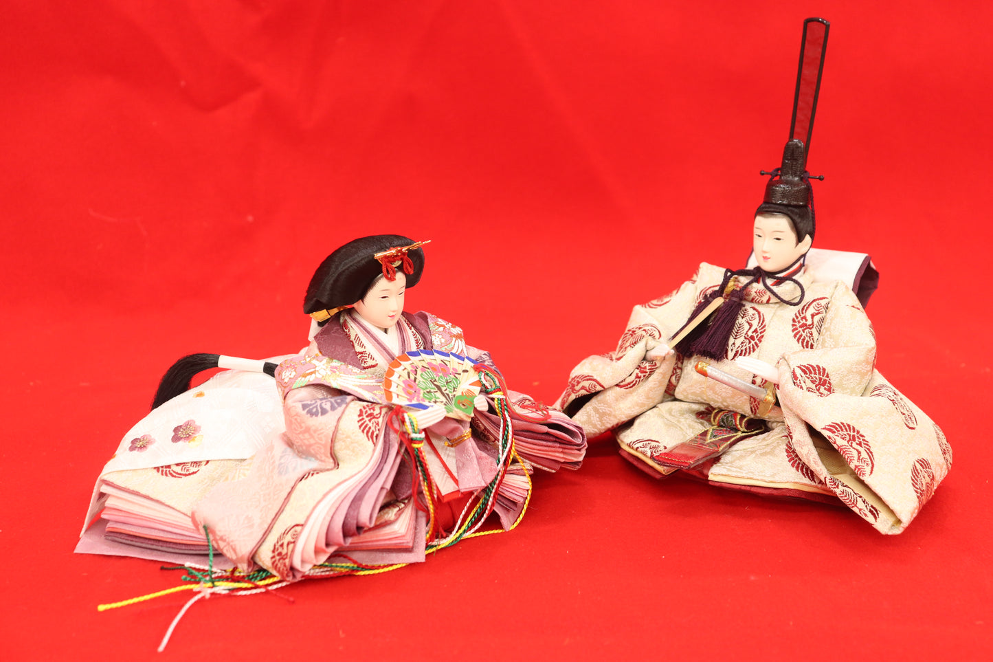収納親王飾り雛人形セット(55cmx58cmx52cm)
