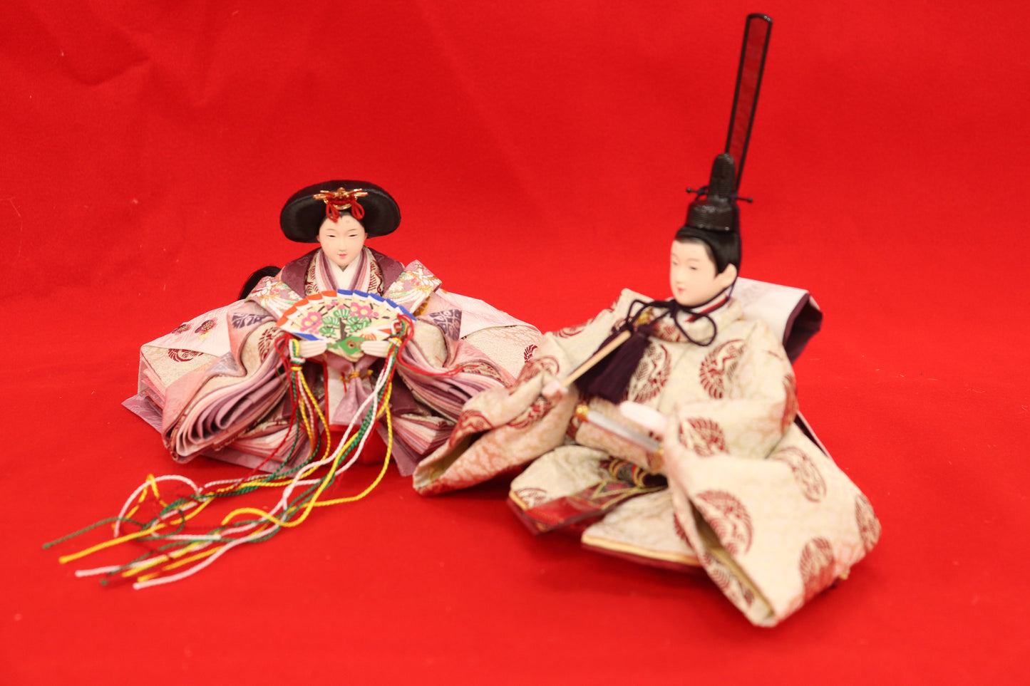 収納親王飾り雛人形セット(55cmx58cmx52cm)