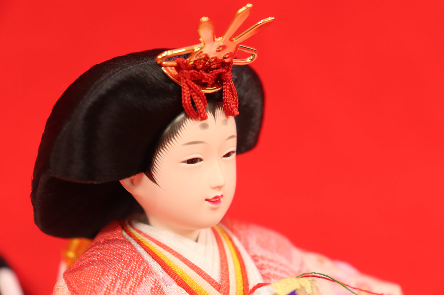 収納親王飾り雛人形(43cm×28cm×36cm)