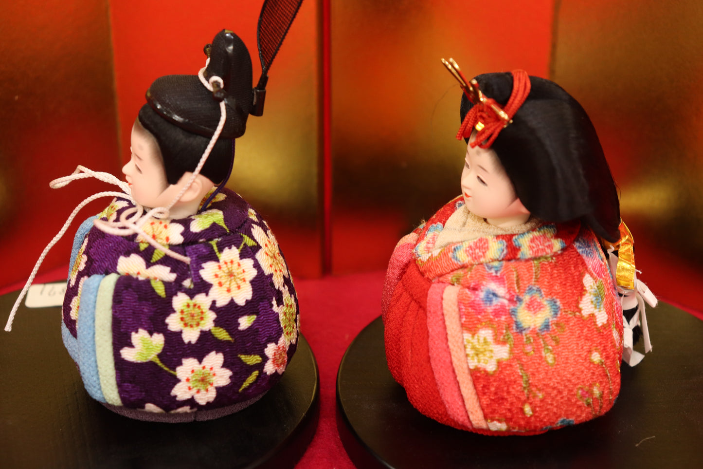 木目込み 親王飾り雛人形セット(33cmx24cmx18cm)