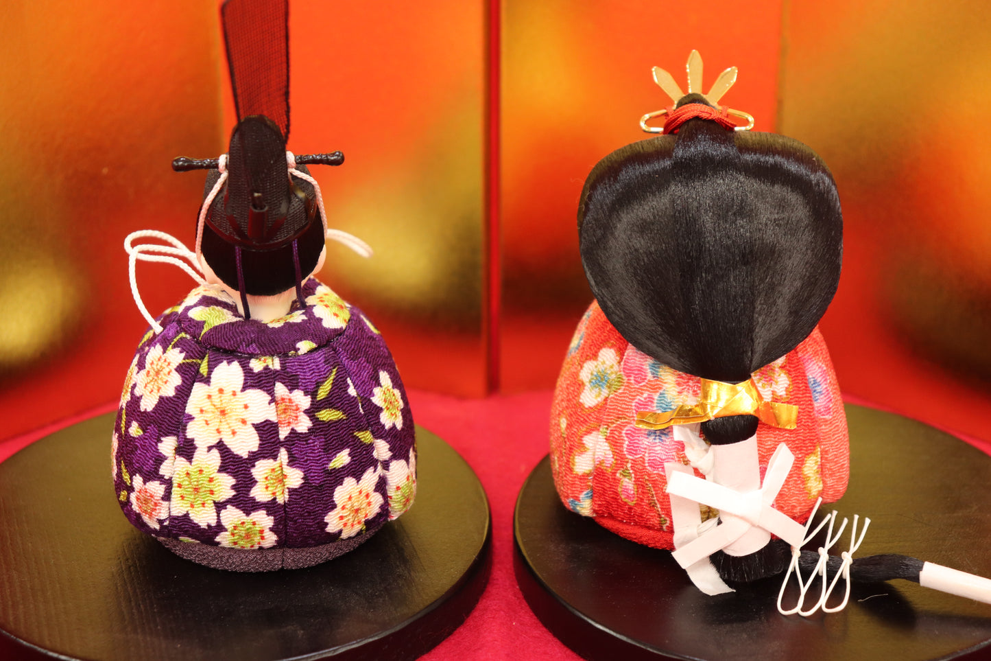 木目込み 親王飾り雛人形セット(33cmx24cmx18cm)