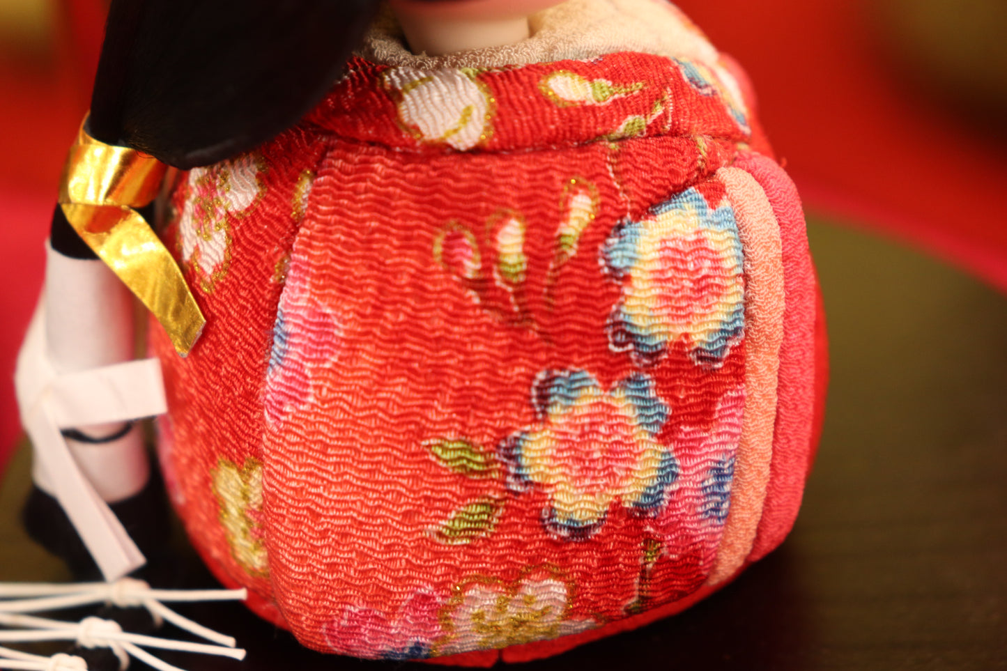 木目込み 親王飾り雛人形セット(33cmx24cmx18cm)