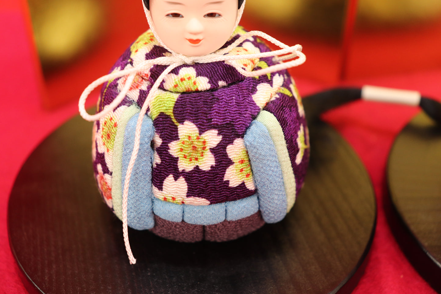 木目込み 親王飾り雛人形セット(33cmx24cmx18cm)