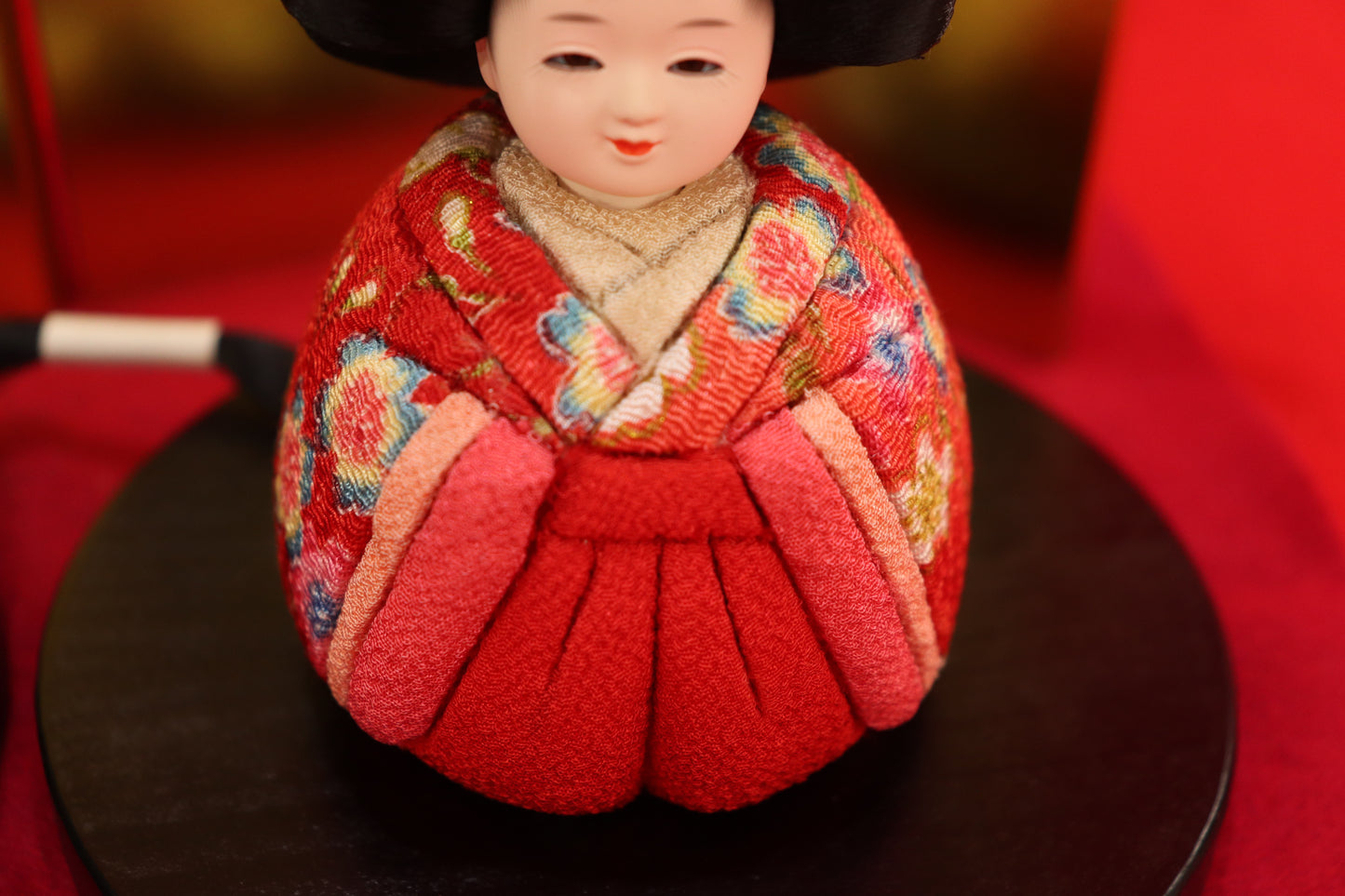 木目込み 親王飾り雛人形セット(33cmx24cmx18cm)
