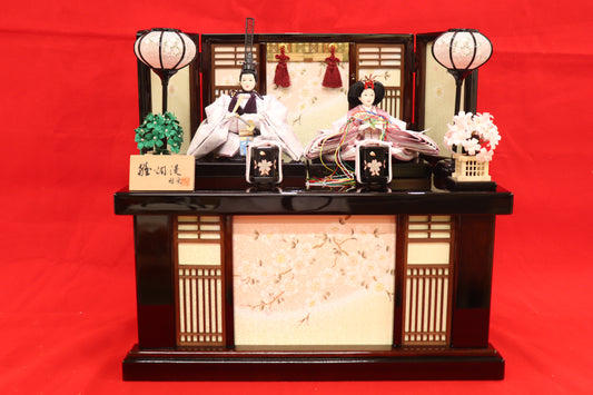 収納親王飾り雛人形セット(50cm×33cm×47cm)