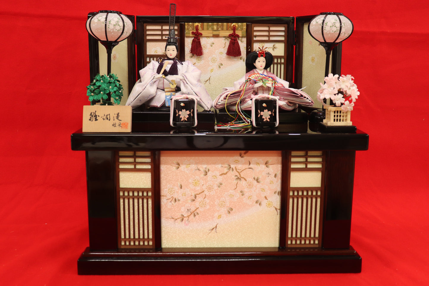 収納親王飾り雛人形セット(50cm×33cm×47cm)