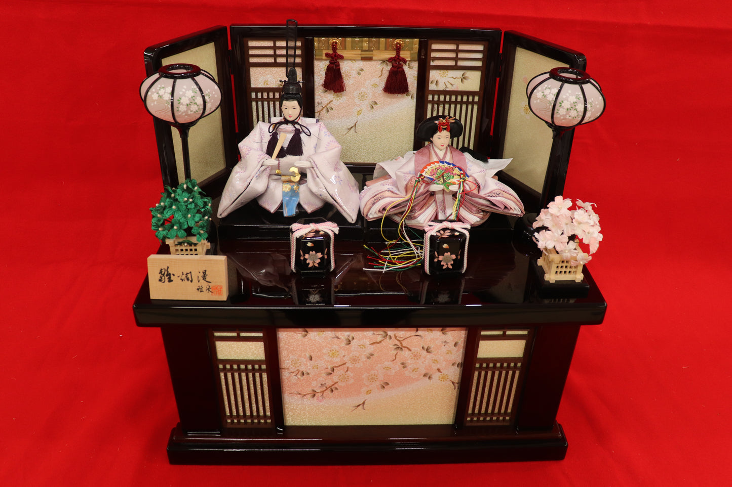 収納親王飾り雛人形セット(50cm×33cm×47cm)