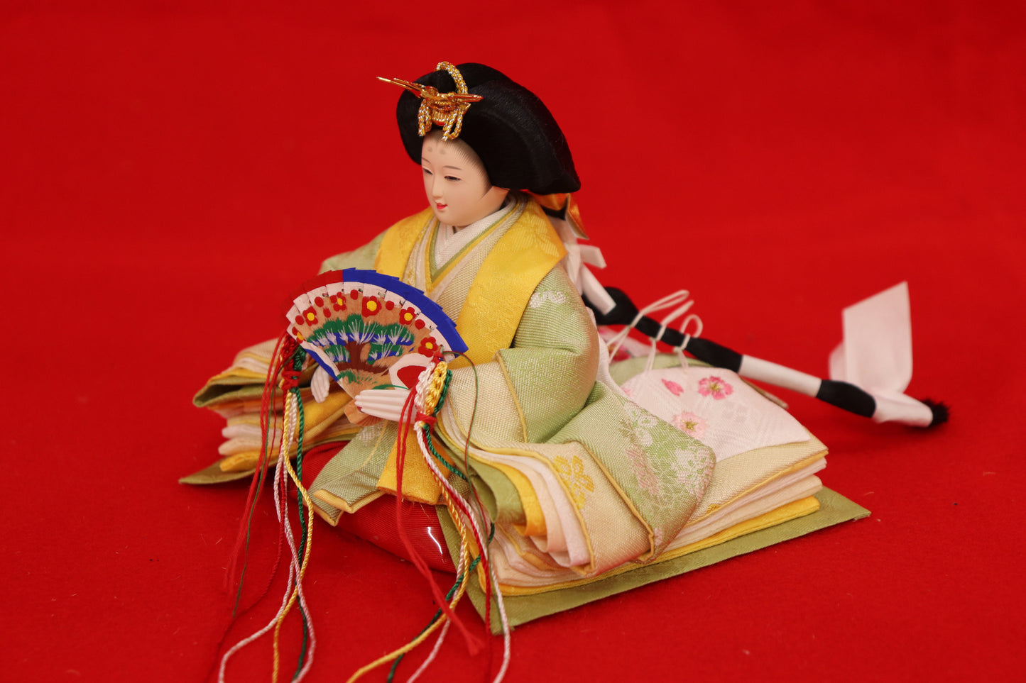 収納親王飾り雛人形セット(43cmx30cmx41cm)