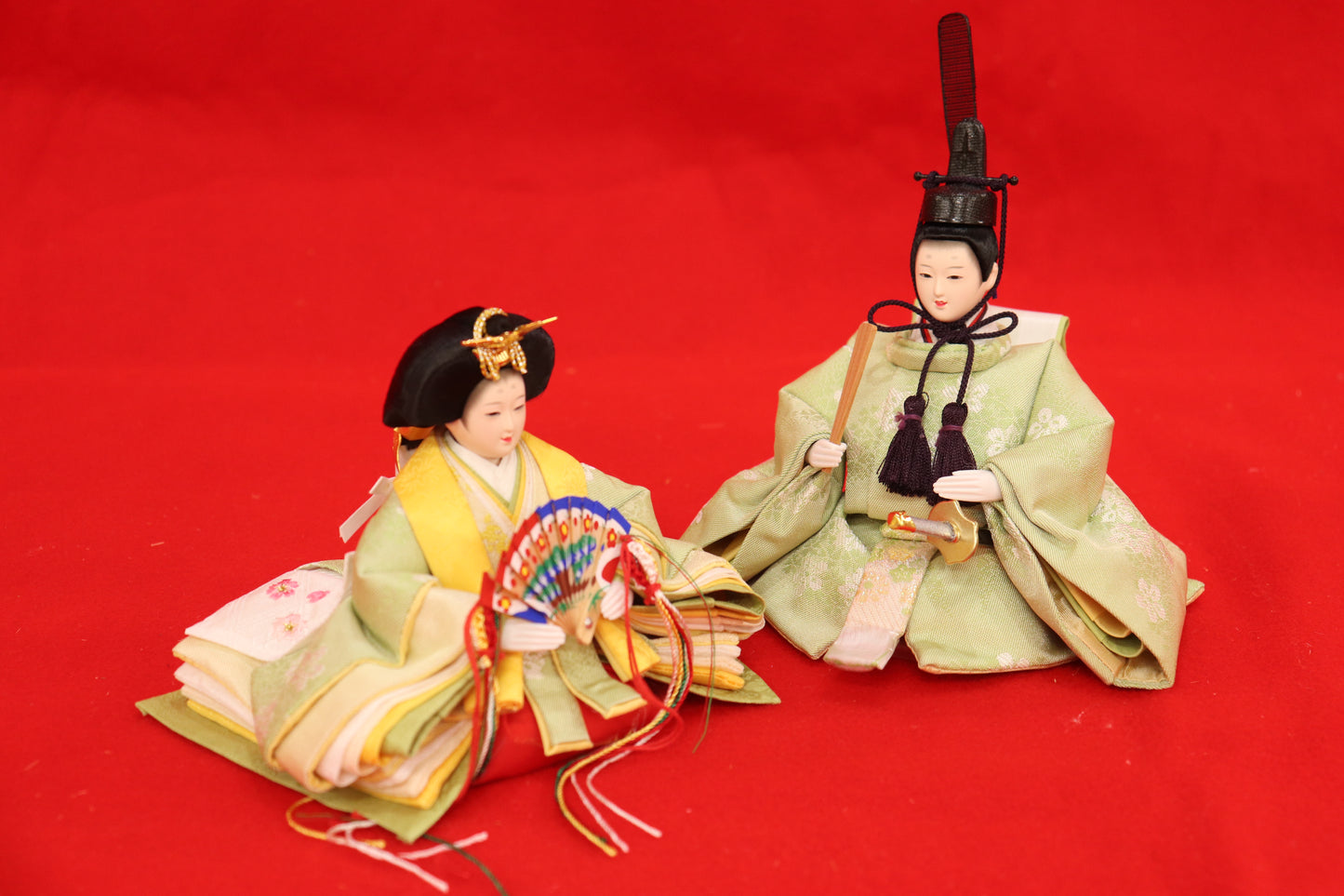 収納親王飾り雛人形セット(43cmx30cmx41cm)