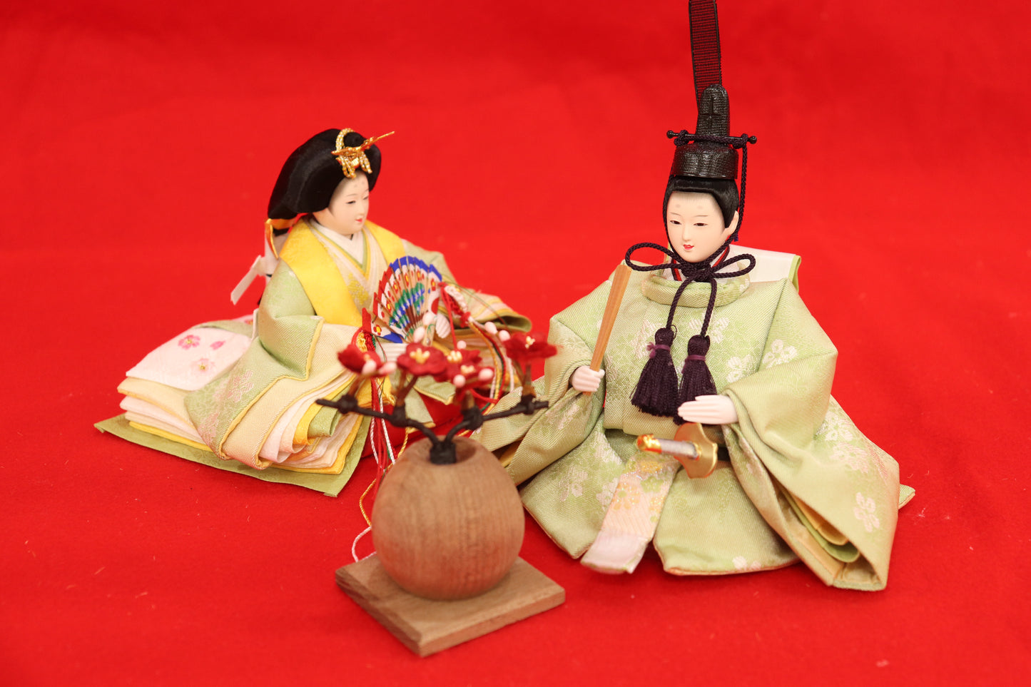 収納親王飾り雛人形セット(43cmx30cmx41cm)