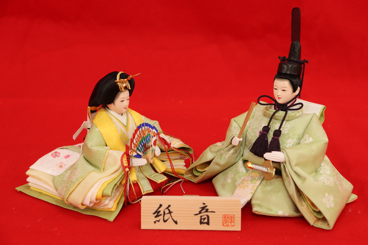 収納親王飾り雛人形セット(43cmx30cmx41cm)