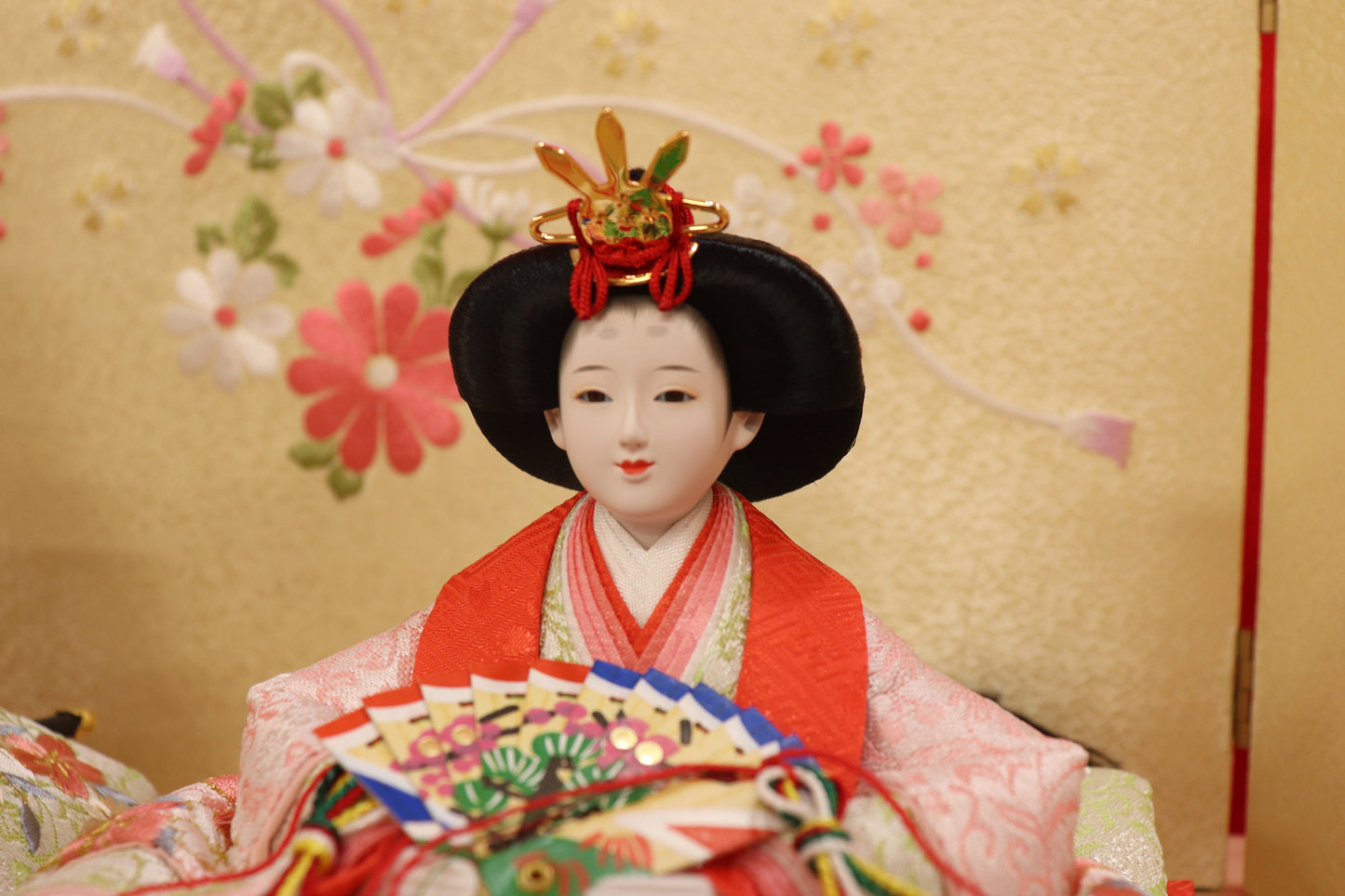収納親王飾り雛人形セット(55cmx33cmx49cm)