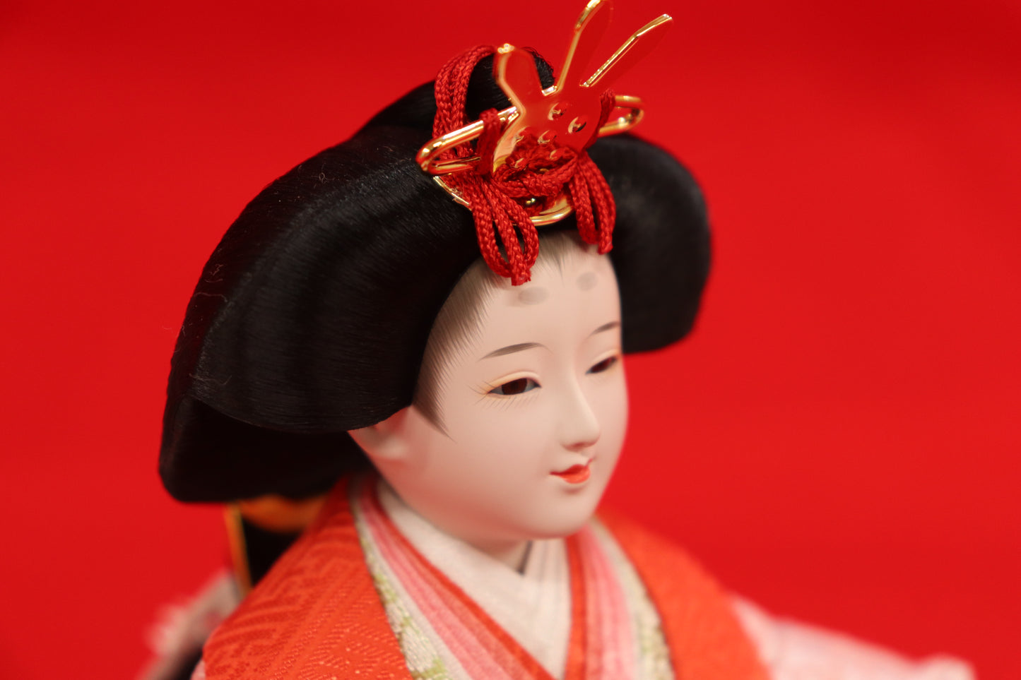 収納親王飾り雛人形セット(55cmx33cmx49cm)