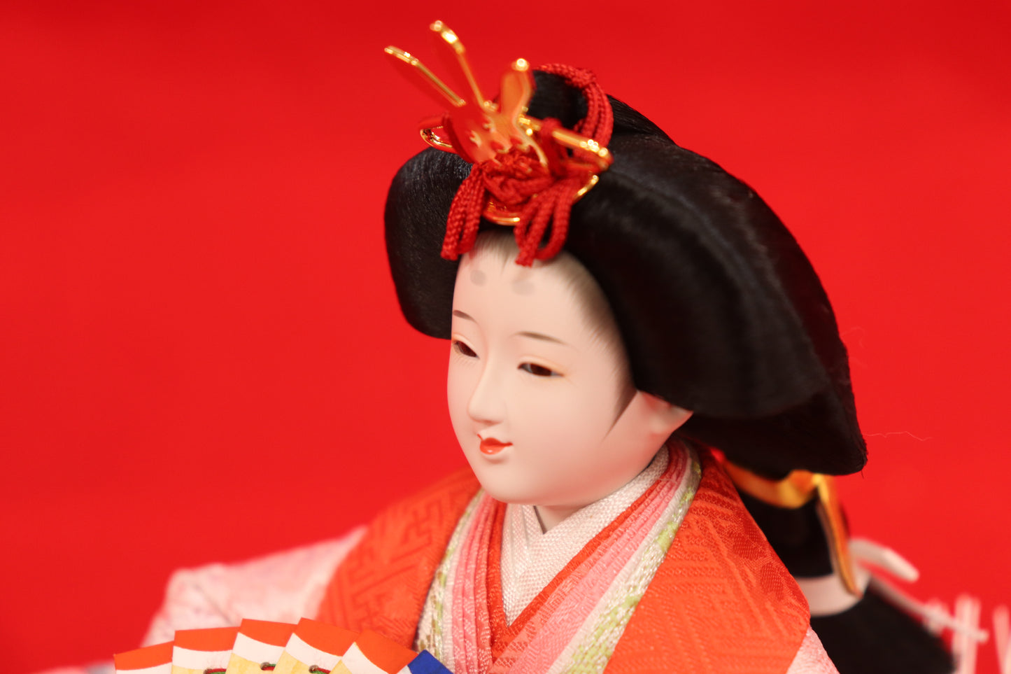 収納親王飾り雛人形セット(55cmx33cmx49cm)