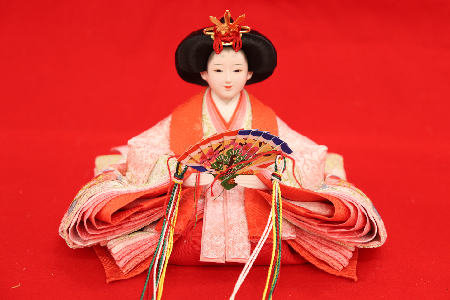 収納親王飾り雛人形セット(55cmx33cmx49cm)